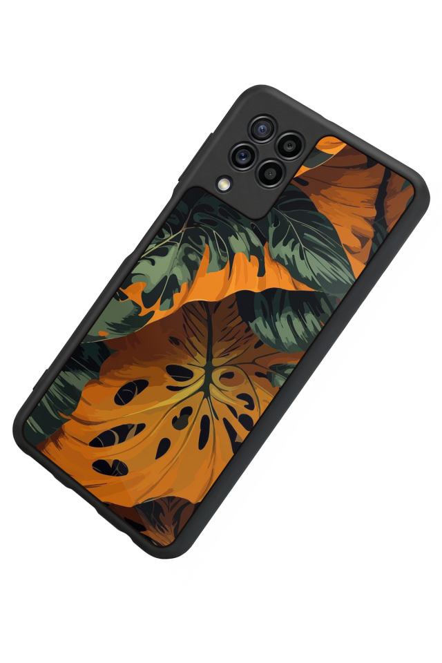Samsung Galaxy M32 Uyumlu Botanik Tasarımlı Glossy Premium Kılıf