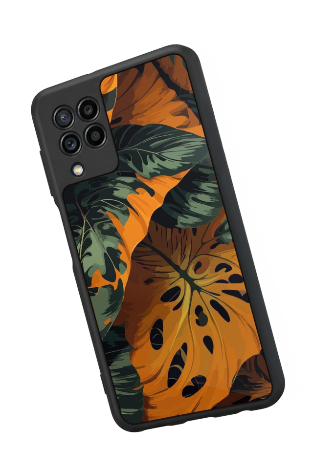 Samsung Galaxy M32 Uyumlu Botanik Tasarımlı Glossy Premium Kılıf