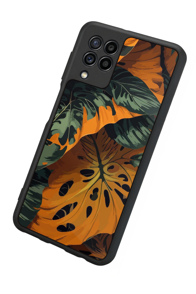 Samsung Galaxy M32 Uyumlu Botanik Tasarımlı Glossy Premium Kılıf
