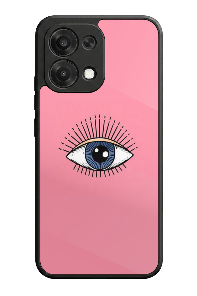 Oppo A6 Pro Uyumlu Göz Tasarımlı Glossy Premium Kılıf