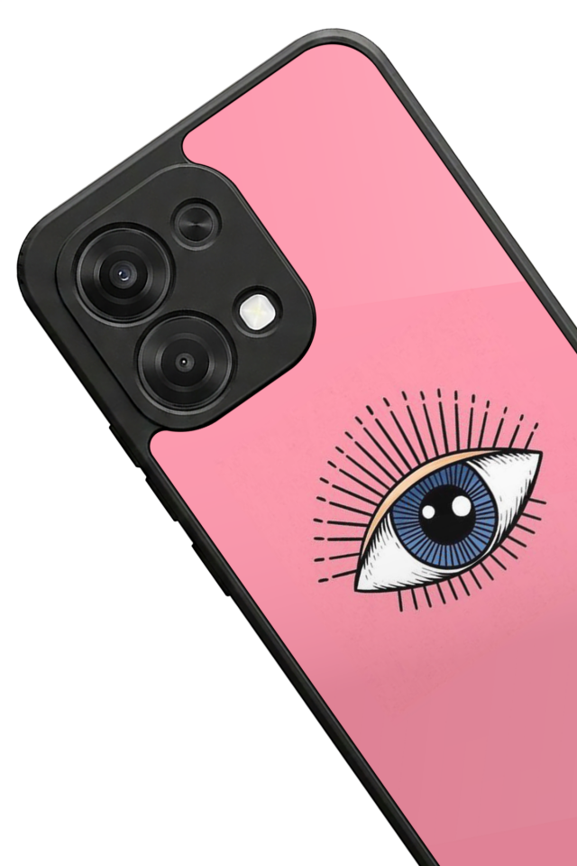 Oppo A6 Pro Uyumlu Göz Tasarımlı Glossy Premium Kılıf