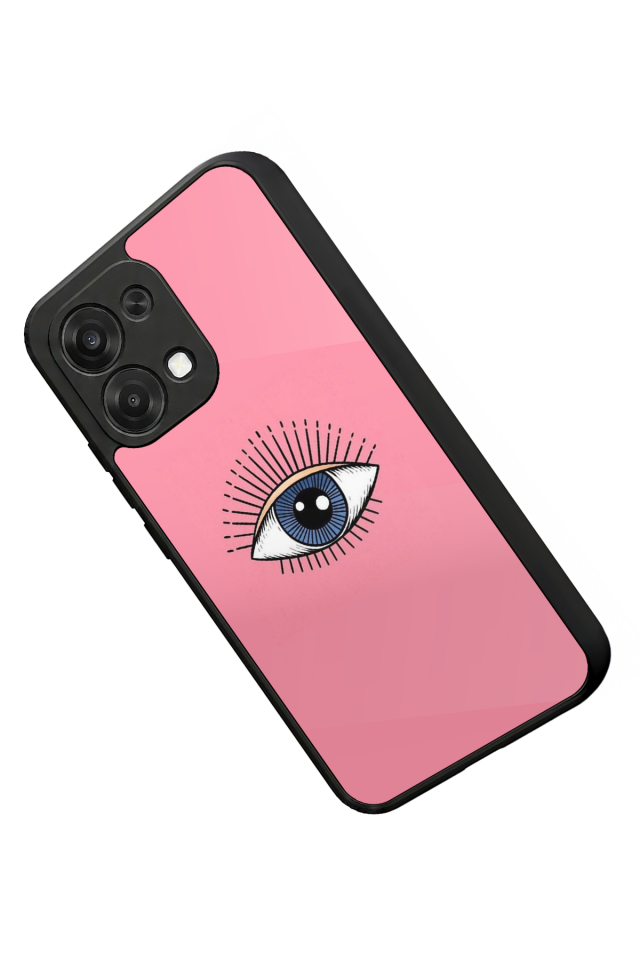 Oppo A6 Pro Uyumlu Göz Tasarımlı Glossy Premium Kılıf