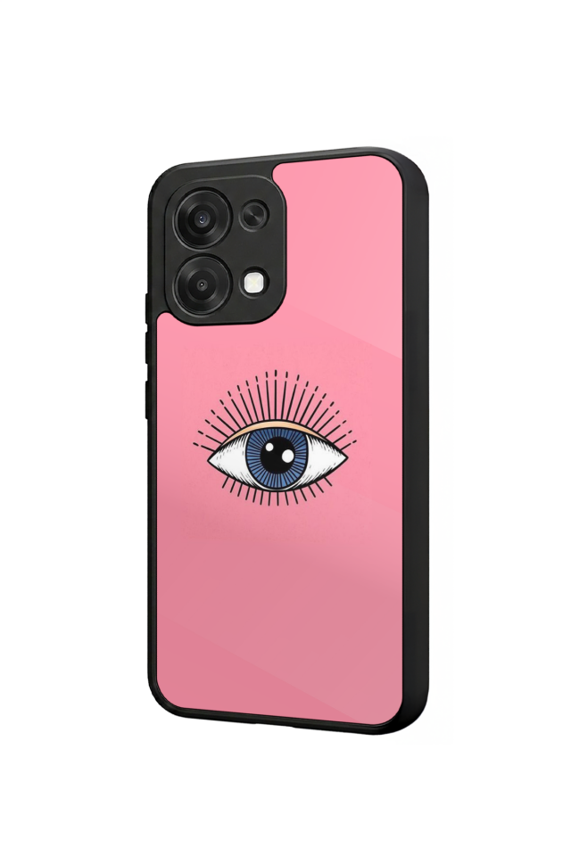 Oppo A6 Pro Uyumlu Göz Tasarımlı Glossy Premium Kılıf