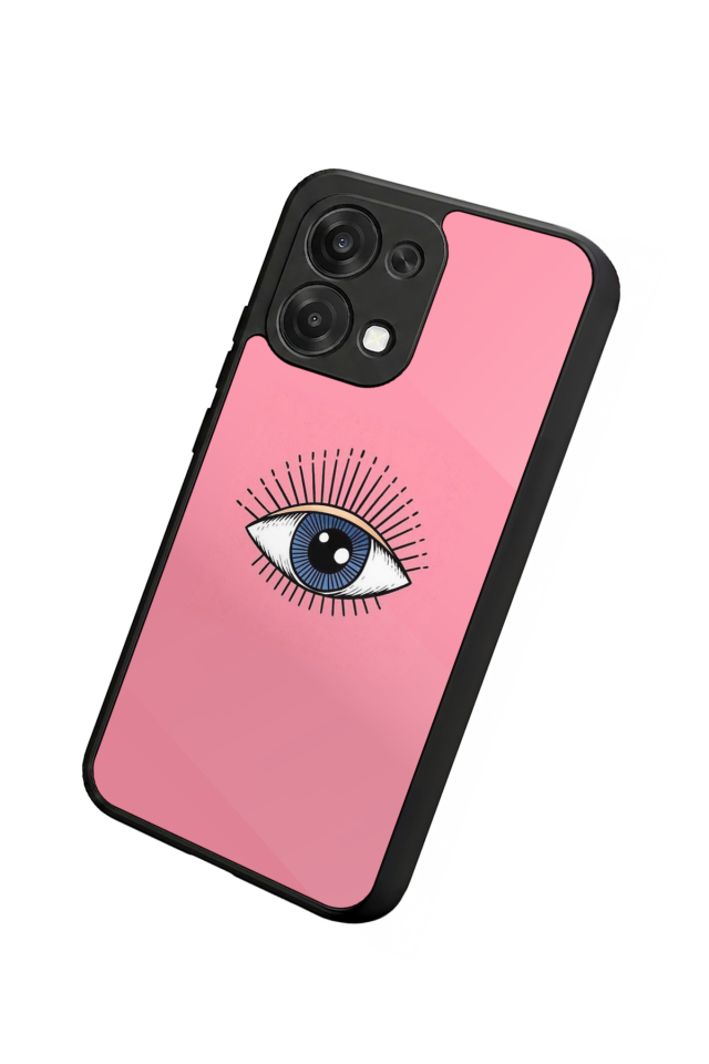 Oppo A6 Pro Uyumlu Göz Tasarımlı Glossy Premium Kılıf