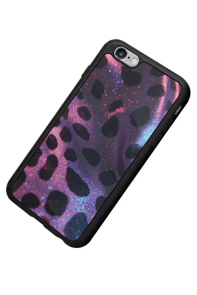 iPhone 6 Plus Uyumlu Hologram Leopar Tasarımlı Glossy Premium Kılıf
