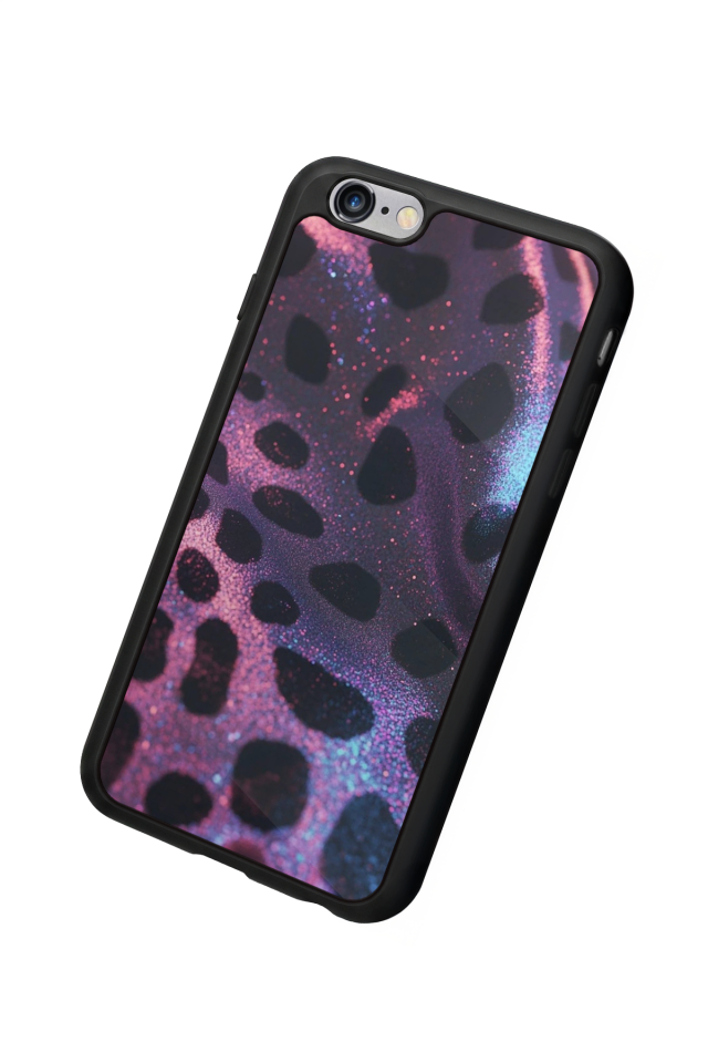 iPhone 6 Plus Uyumlu Hologram Leopar Tasarımlı Glossy Premium Kılıf