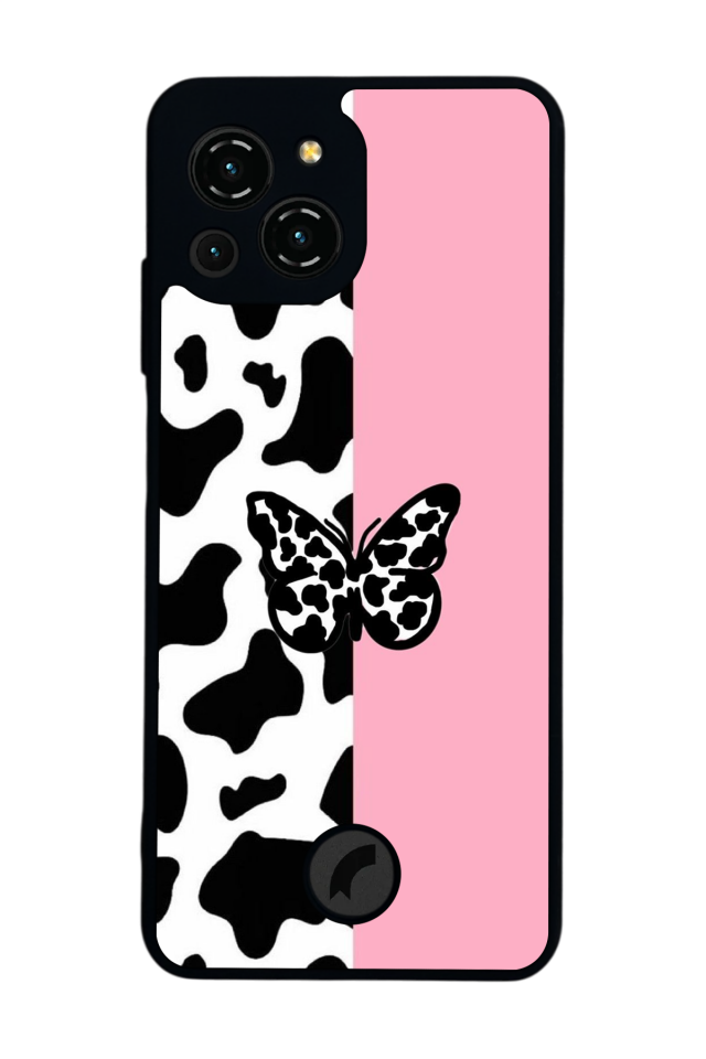 Reeder S23 Pro Max Uyumlu Kelebek Tasarımlı Glossy Premium Kılıf