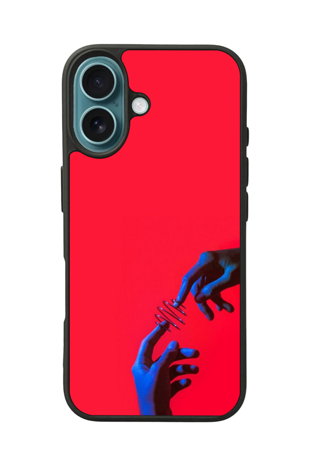 iPhone 16 Plus Uyumlu Kirmizi Tasarımlı Glossy Premium Kılıf