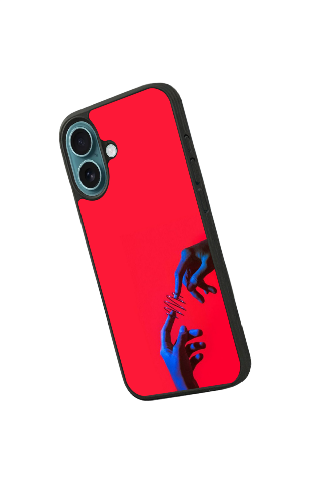 iPhone 16 Plus Uyumlu Kirmizi Tasarımlı Glossy Premium Kılıf