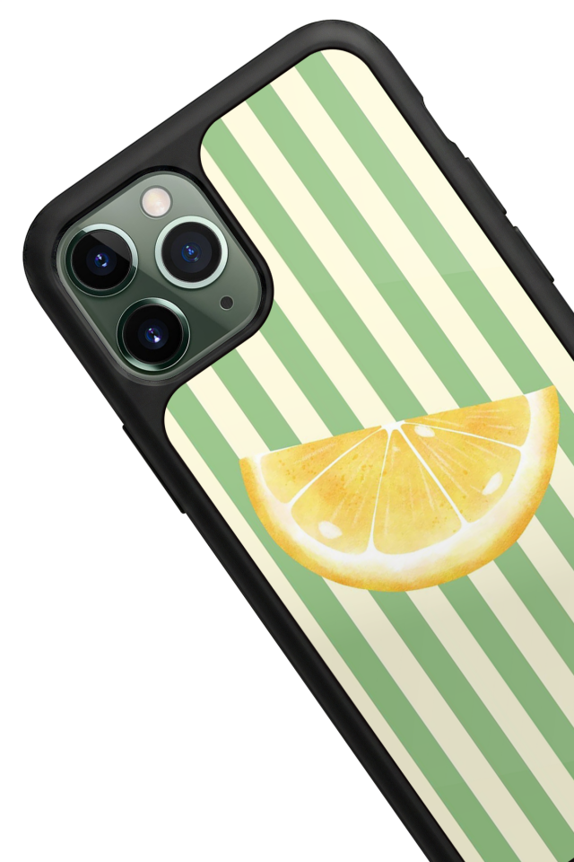 iPhone 11 Pro Max Uyumlu Limon Tasarımlı Glossy Premium Kılıf