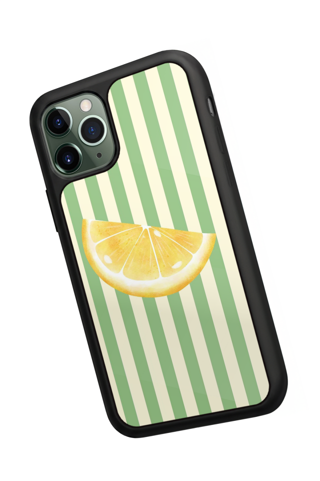 iPhone 11 Pro Max Uyumlu Limon Tasarımlı Glossy Premium Kılıf