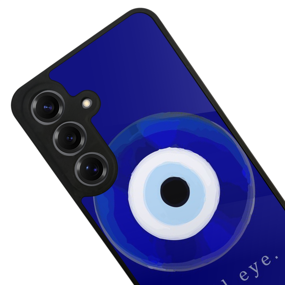 Samsung Galaxy S25 Uyumlu Nazar Tasarımlı Glossy Premium Kılıf