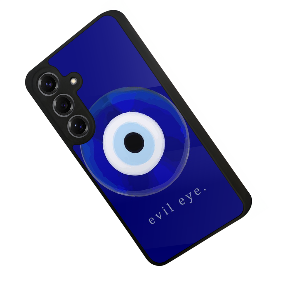 Samsung Galaxy S25 Uyumlu Nazar Tasarımlı Glossy Premium Kılıf