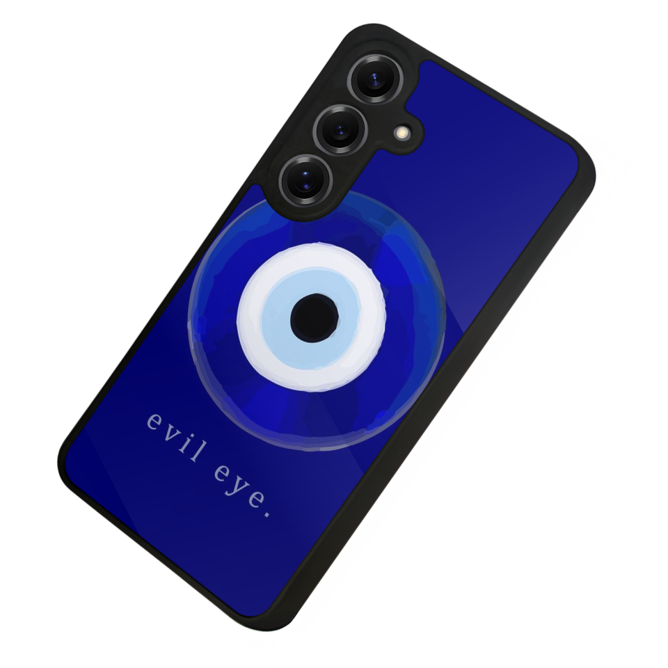 Samsung Galaxy S25 Uyumlu Nazar Tasarımlı Glossy Premium Kılıf