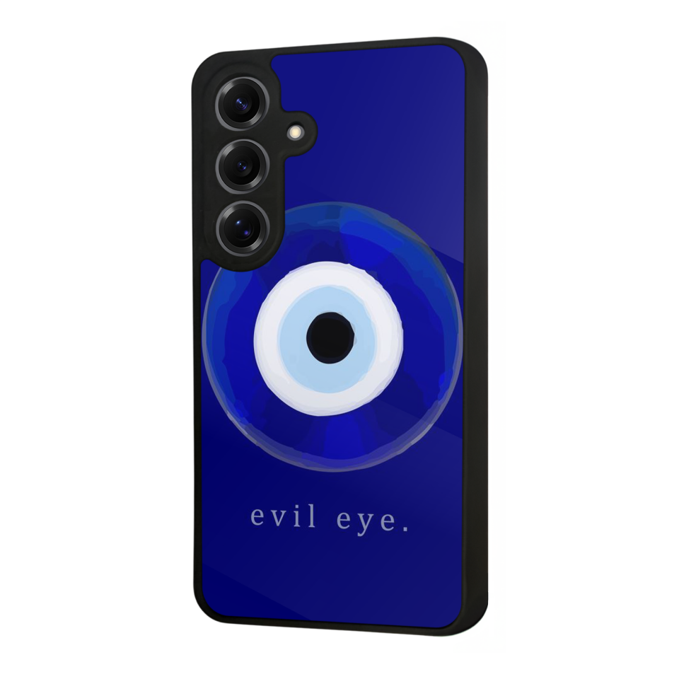 Samsung Galaxy S25 Uyumlu Nazar Tasarımlı Glossy Premium Kılıf