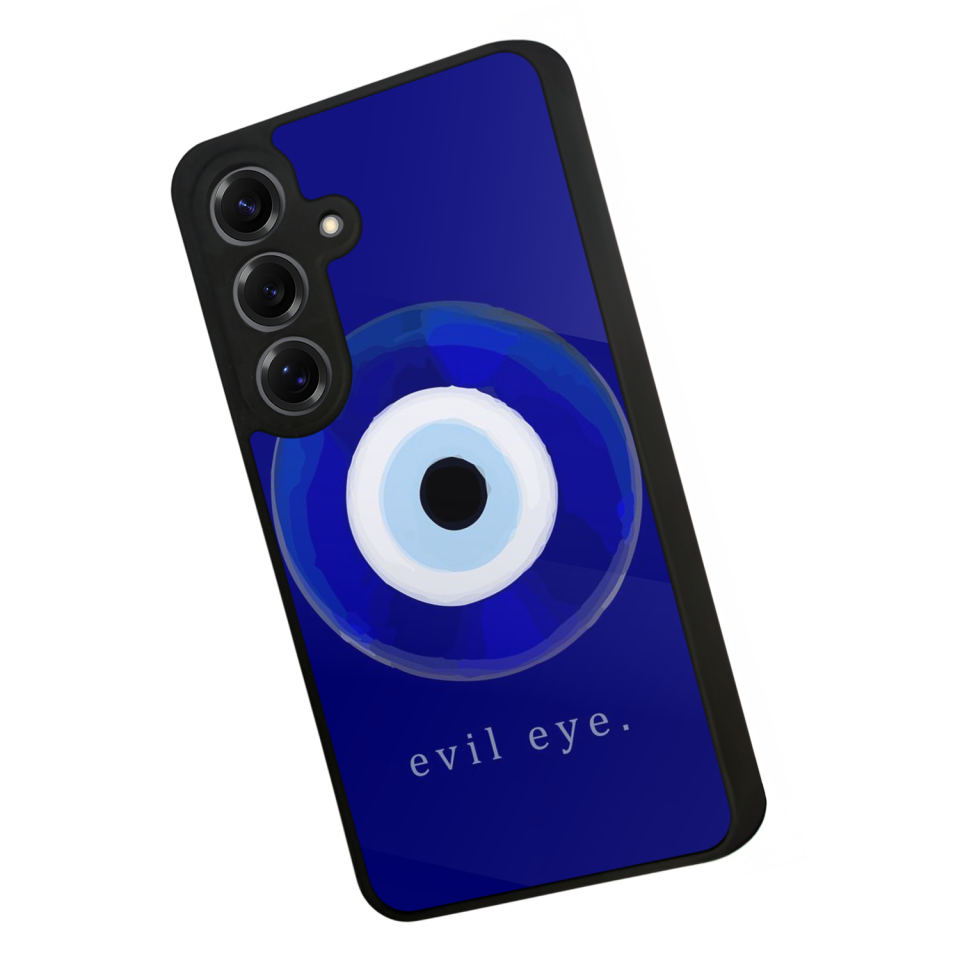 Samsung Galaxy S25 Uyumlu Nazar Tasarımlı Glossy Premium Kılıf