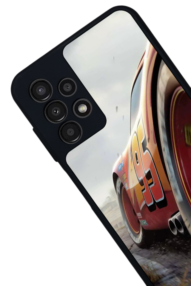 Samsung Galaxy A13 Uyumlu Şimsek McQueen Tasarımlı Glossy Premium Kılıf