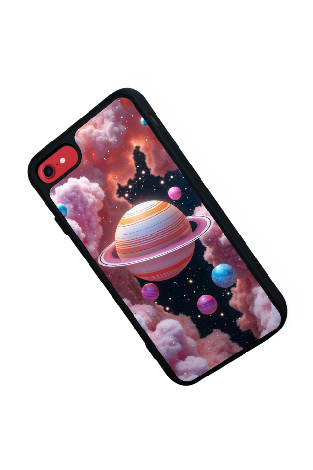 iPhone SE Uyumlu Uzay Tasarımlı Glossy Premium Kılıf
