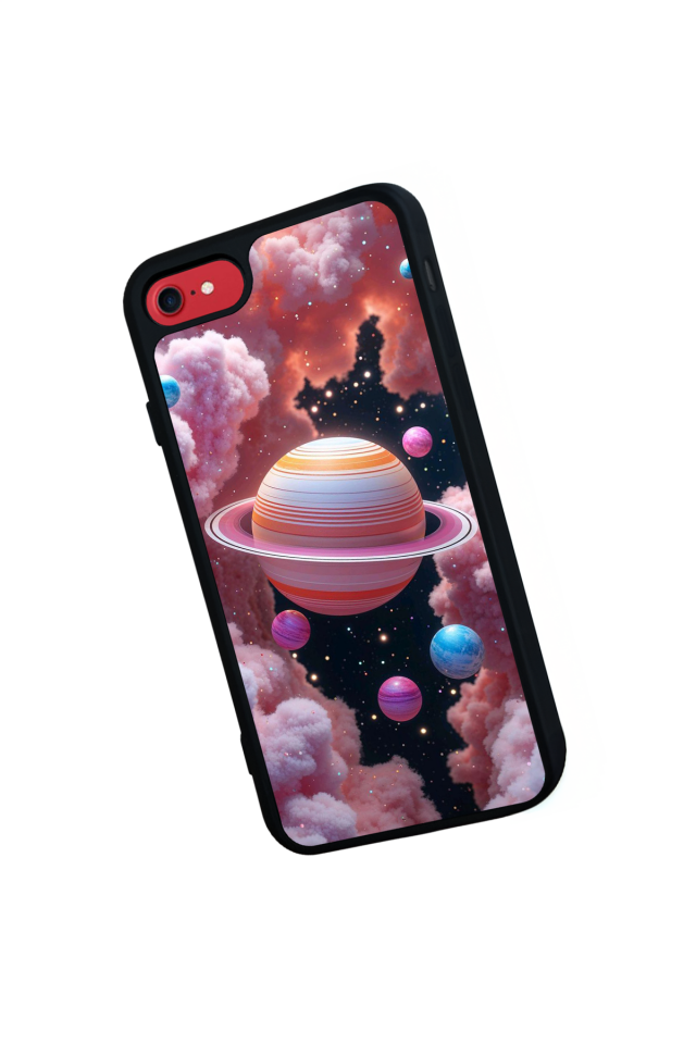 iPhone SE Uyumlu Uzay Tasarımlı Glossy Premium Kılıf
