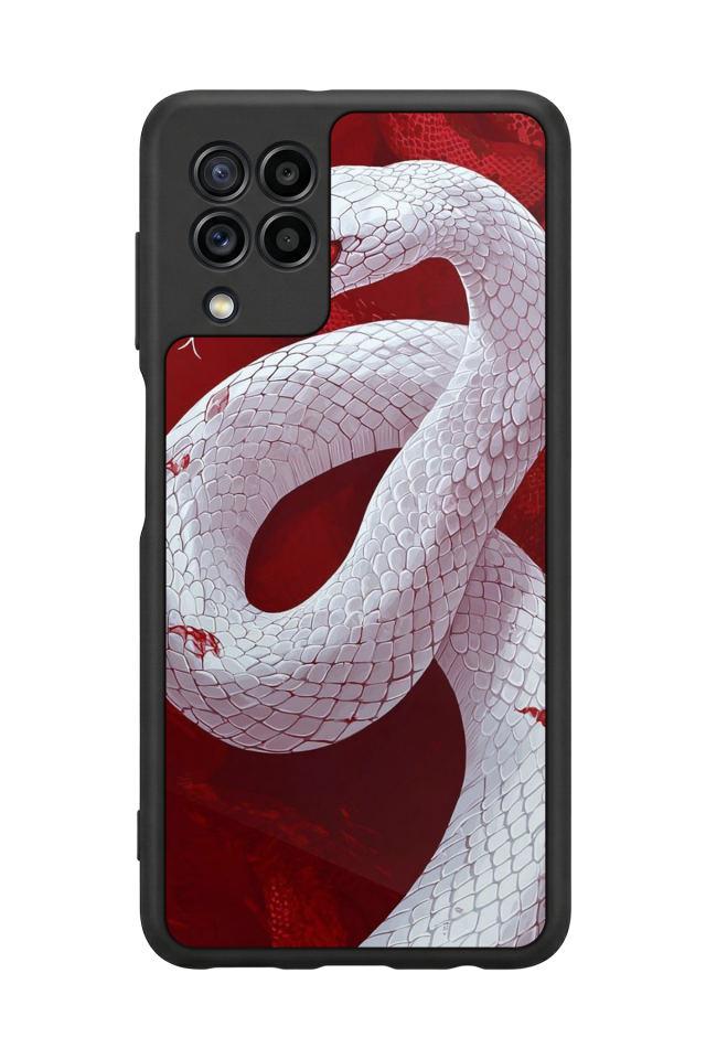 Samsung Galaxy M22 Uyumlu Yılan Tasarımlı Glossy Premium Kılıf