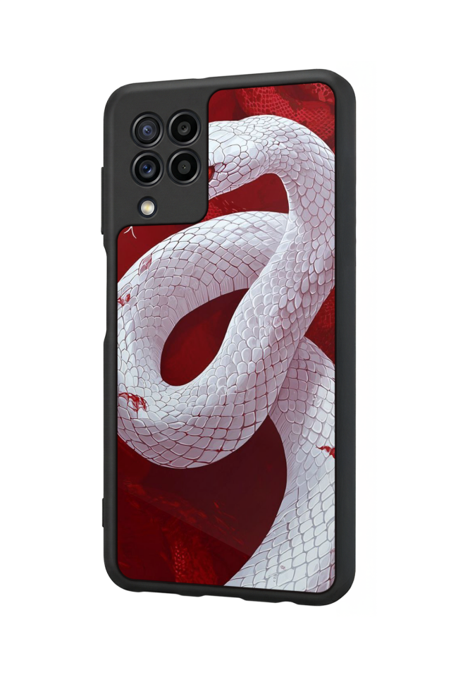 Samsung Galaxy M22 Uyumlu Yılan Tasarımlı Glossy Premium Kılıf