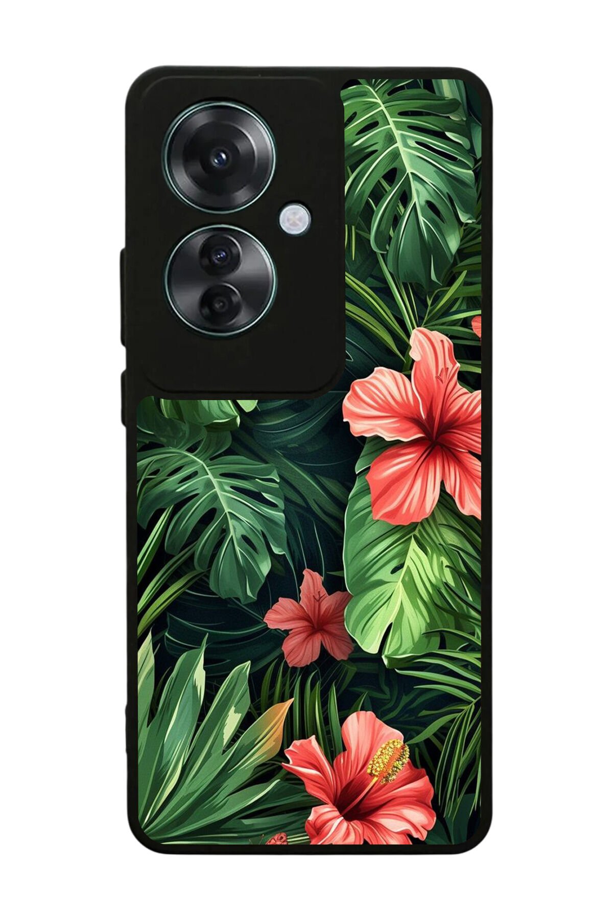 Oppo Reno 11F Uyumlu Botanik Tasarımlı Glossy Premium Kılıf