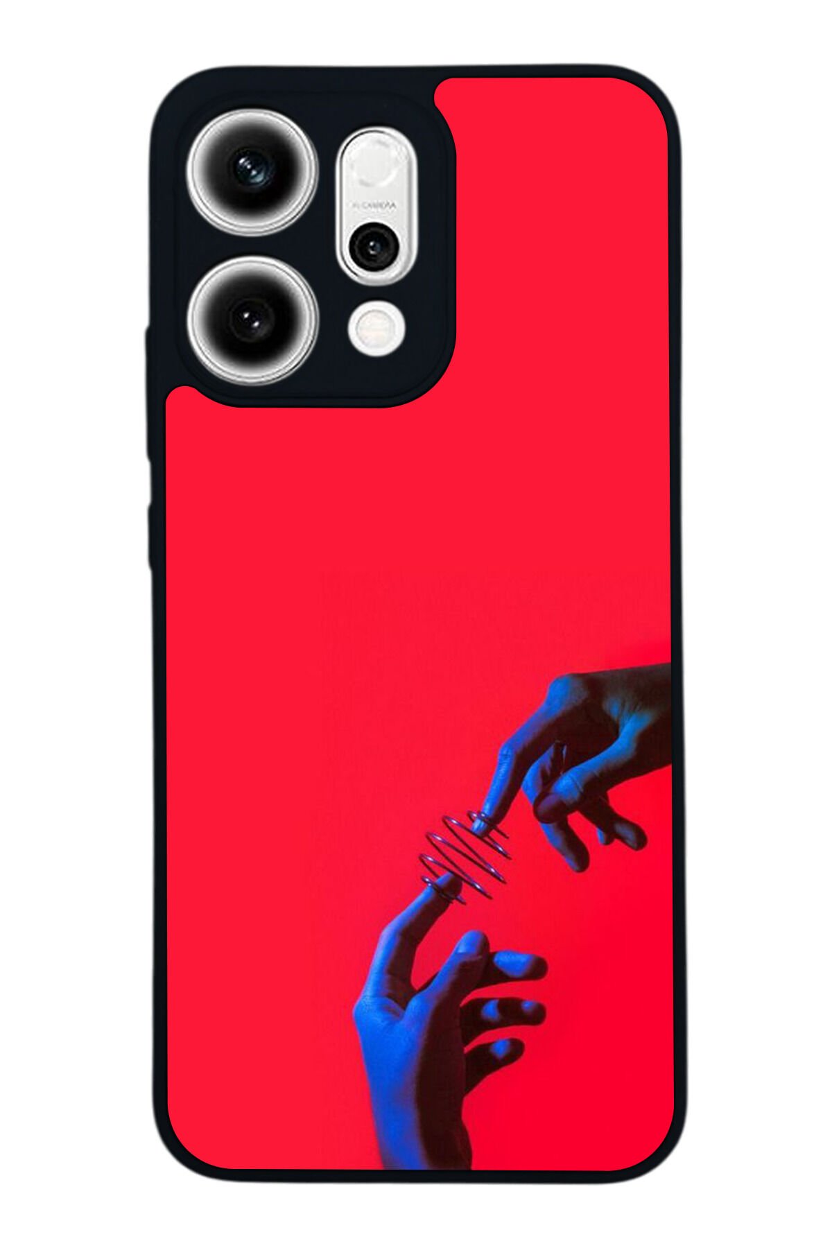 Oppo Reno 14 Uyumlu Kirmizi Tasarımlı Glossy Premium Kılıf