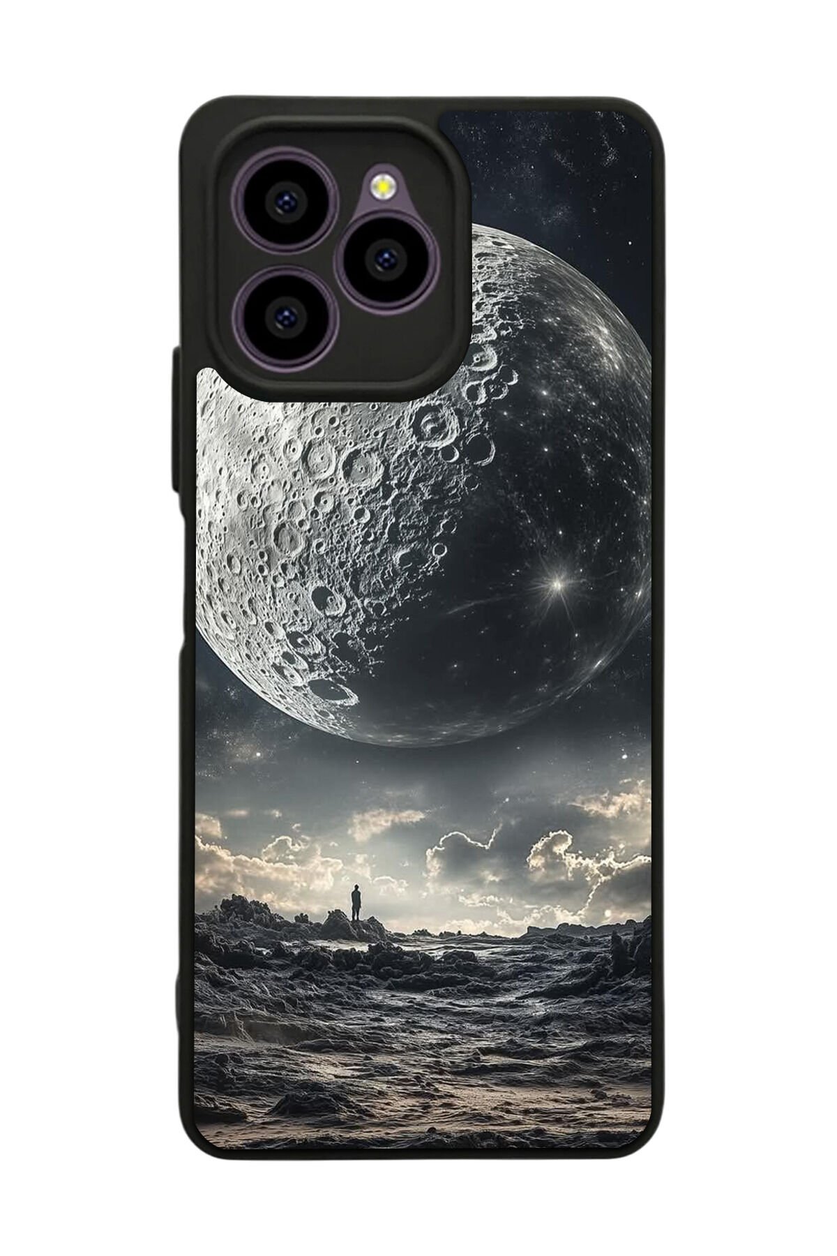 Omix X6 Uyumlu Ay Tasarımlı Glossy Premium Kılıf