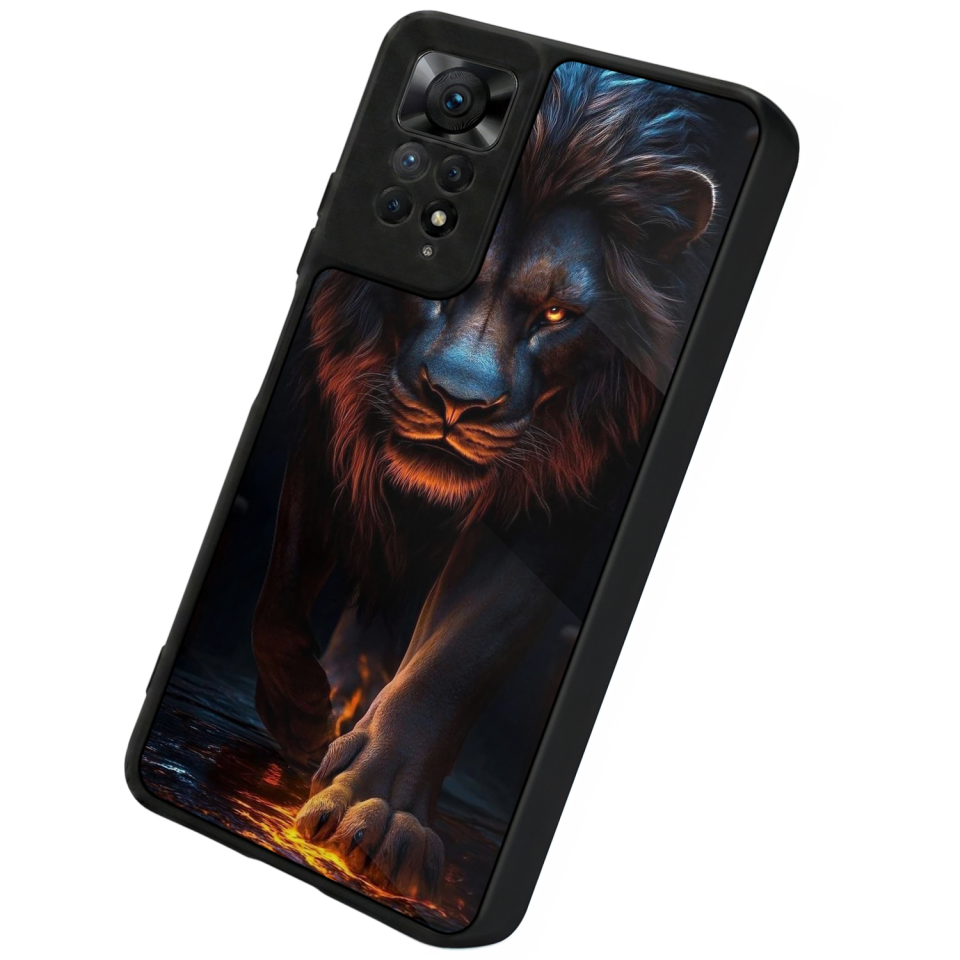 Xiaomi Redmi Note 11 Pro Uyumlu Aslan Tasarımlı Glossy Premium Kılıf