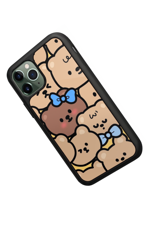 iPhone 11 Pro Uyumlu Ayı Tasarımlı Glossy Premium Kılıf