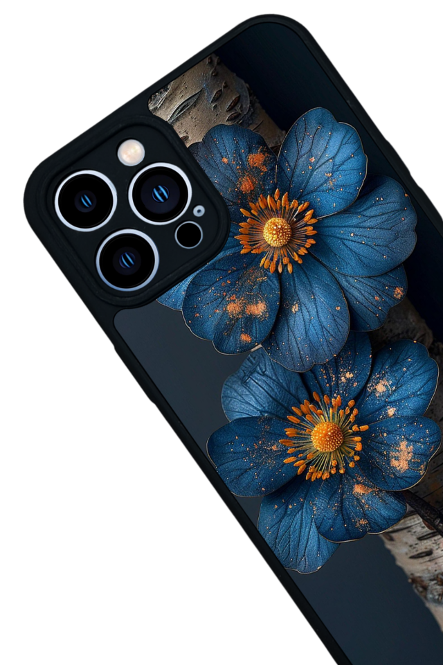 iPhone 13 Pro Max Uyumlu Cicek Tasarımlı Glossy Premium Kılıf
