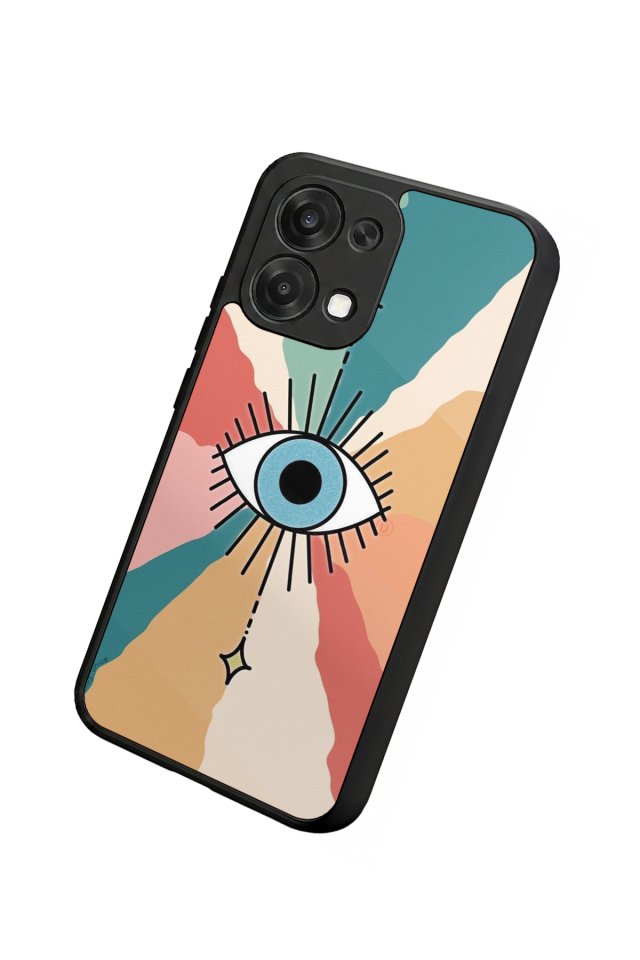 Oppo A6 Pro Uyumlu Göz Tasarımlı Glossy Premium Kılıf