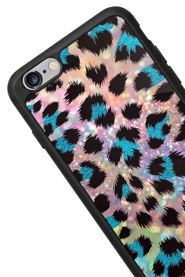 iPhone 6 Plus Uyumlu Hologram Leopar Tasarımlı Glossy Premium Kılıf