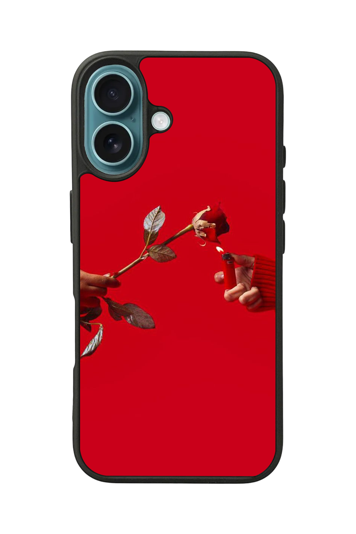iPhone 16 Plus Uyumlu Kirmizi Tasarımlı Glossy Premium Kılıf