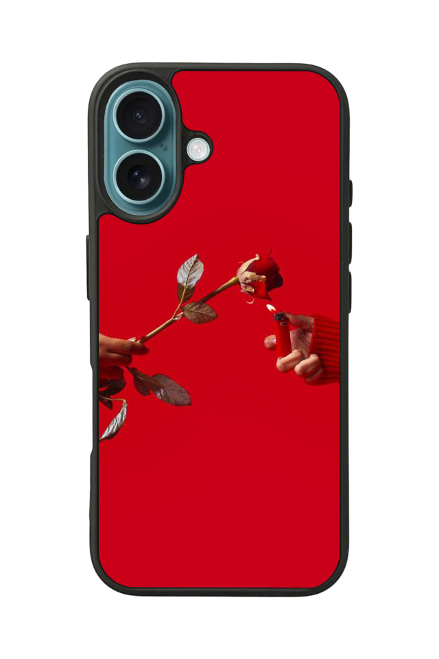 iPhone 16 Plus Uyumlu Kirmizi Tasarımlı Glossy Premium Kılıf