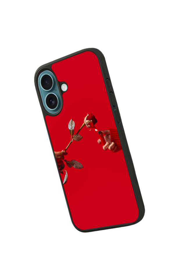 iPhone 16 Plus Uyumlu Kirmizi Tasarımlı Glossy Premium Kılıf