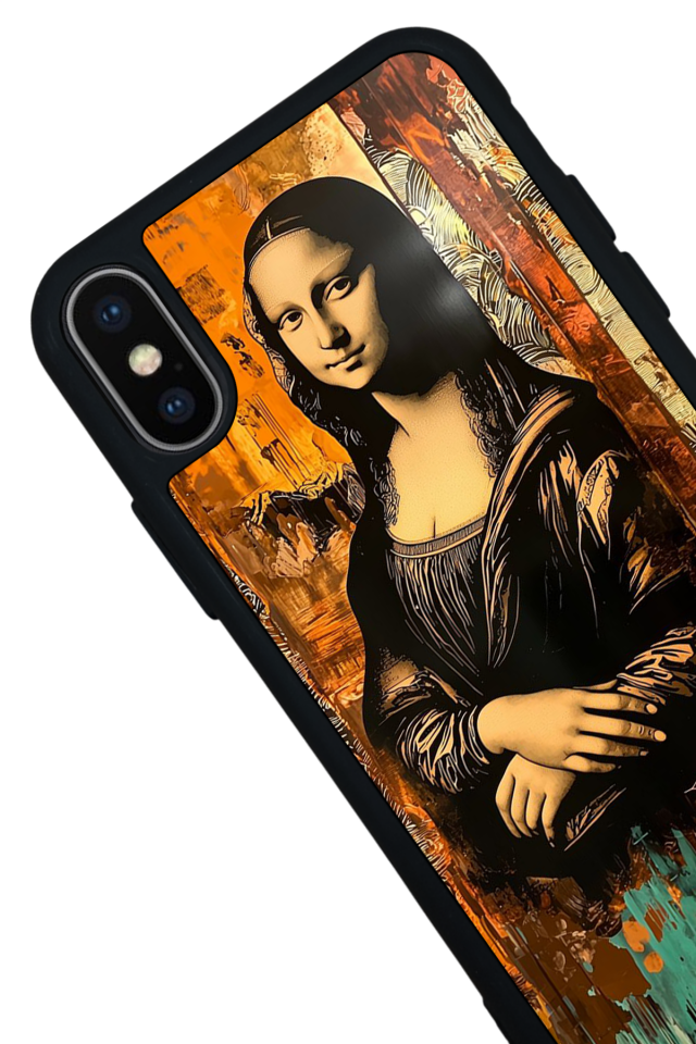 iPhone XS Max Uyumlu Monalisa Tasarımlı Glossy Premium Kılıf
