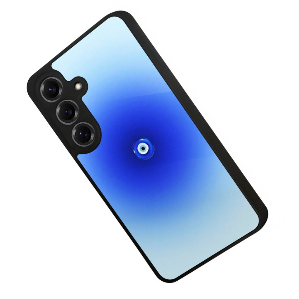 Samsung Galaxy S25 Uyumlu Nazar Tasarımlı Glossy Premium Kılıf