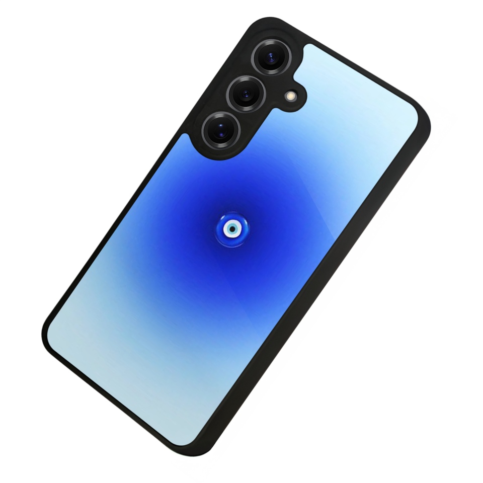 Samsung Galaxy S25 Uyumlu Nazar Tasarımlı Glossy Premium Kılıf