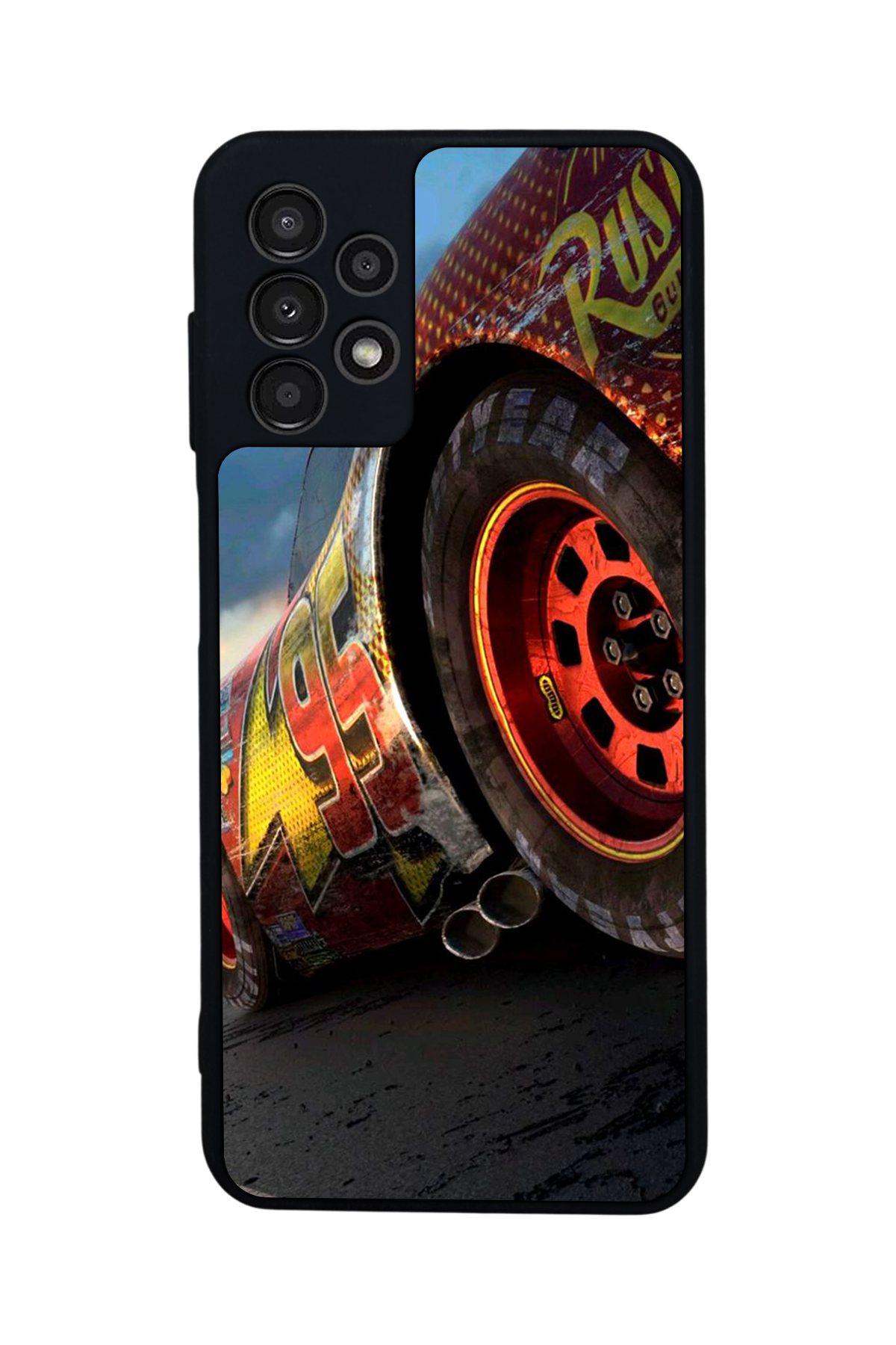 Samsung Galaxy A13 Uyumlu Şimsek McQueen Tasarımlı Glossy Premium Kılıf