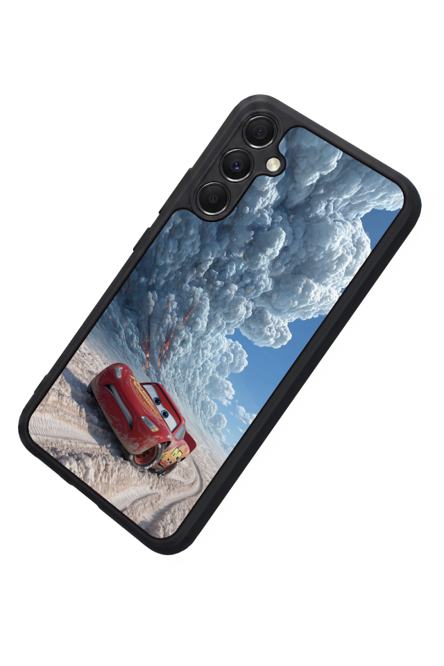 Samsung Galaxy M34 Uyumlu Şimsek McQueen Tasarımlı Glossy Premium Kılıf