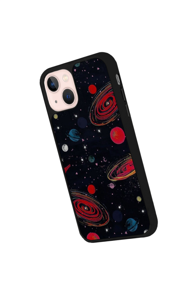 iPhone 15 Uyumlu Uzay Tasarımlı Glossy Premium Kılıf