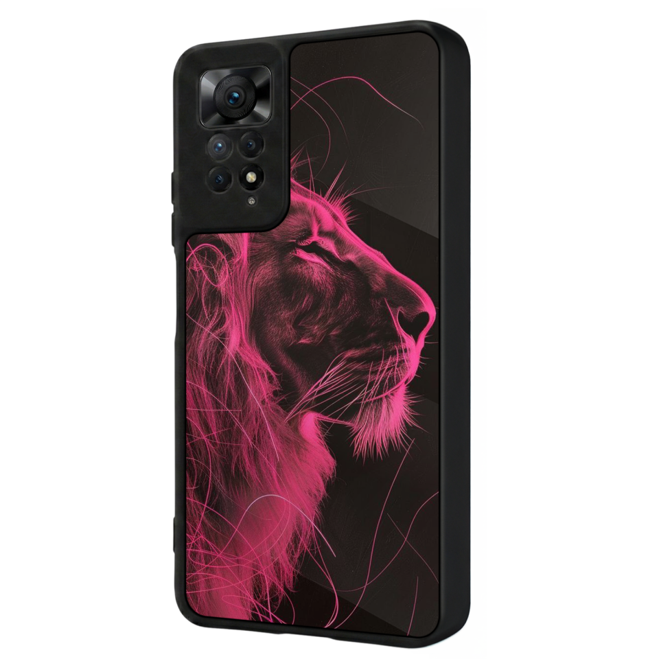 Xiaomi Redmi Note 11 Pro Uyumlu Aslan Tasarımlı Glossy Premium Kılıf