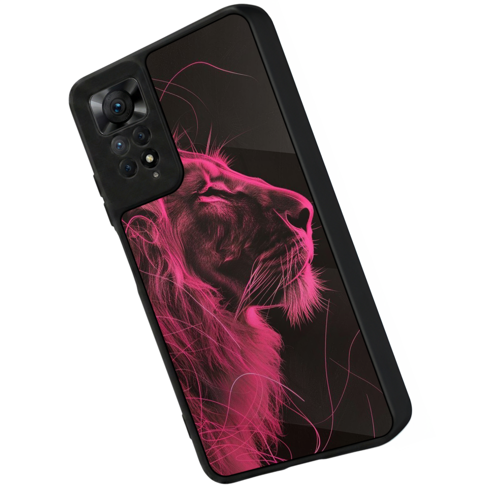 Xiaomi Redmi Note 11 Pro Uyumlu Aslan Tasarımlı Glossy Premium Kılıf