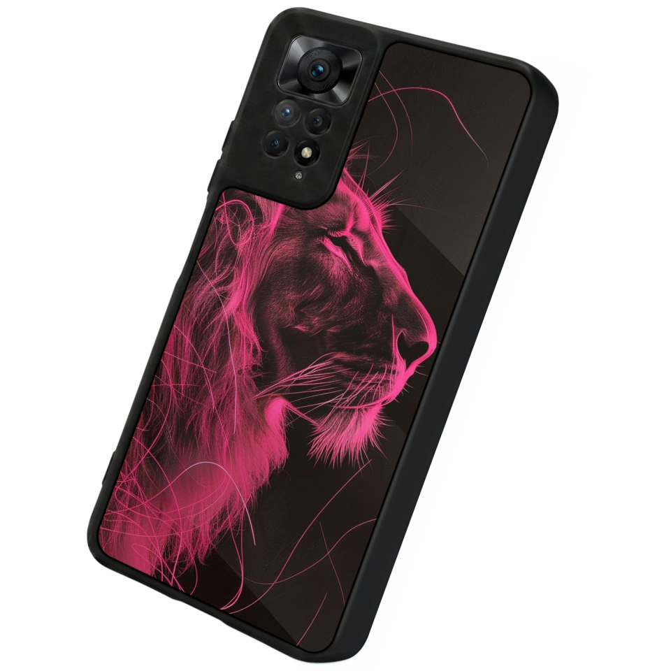 Xiaomi Redmi Note 11 Pro Uyumlu Aslan Tasarımlı Glossy Premium Kılıf