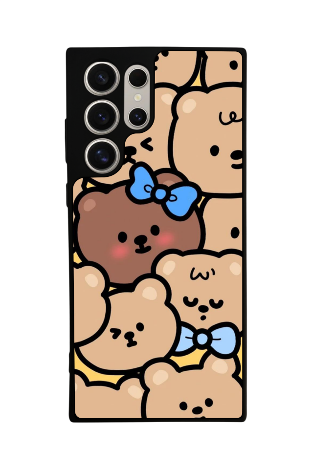 Samsung Galaxy S23 Ultra Uyumlu Ayı Tasarımlı Glossy Premium Kılıf