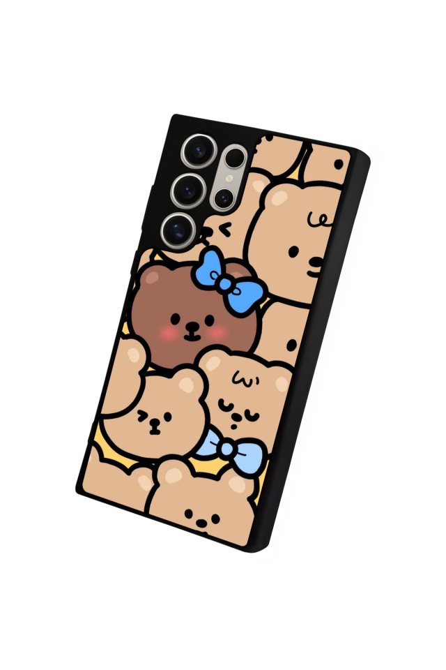 Samsung Galaxy S23 Ultra Uyumlu Ayı Tasarımlı Glossy Premium Kılıf