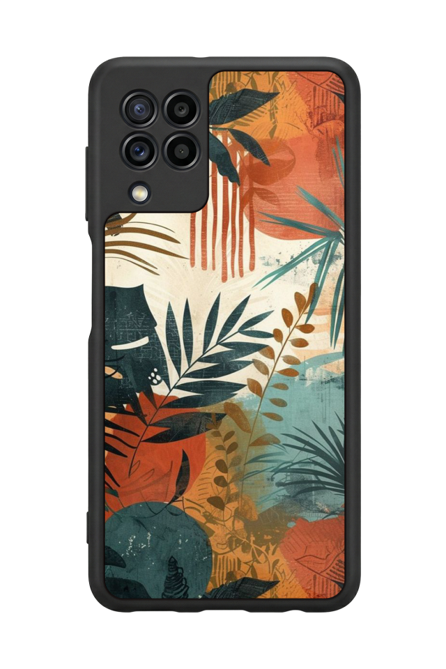 Samsung Galaxy M32 Uyumlu Botanik Tasarımlı Glossy Premium Kılıf