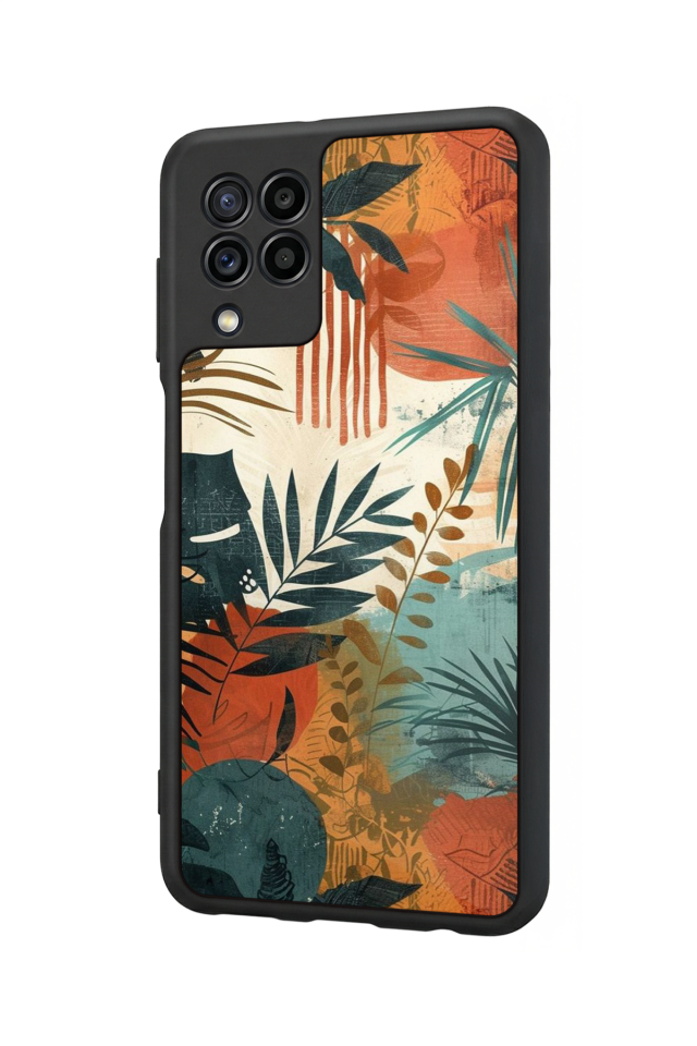 Samsung Galaxy M32 Uyumlu Botanik Tasarımlı Glossy Premium Kılıf