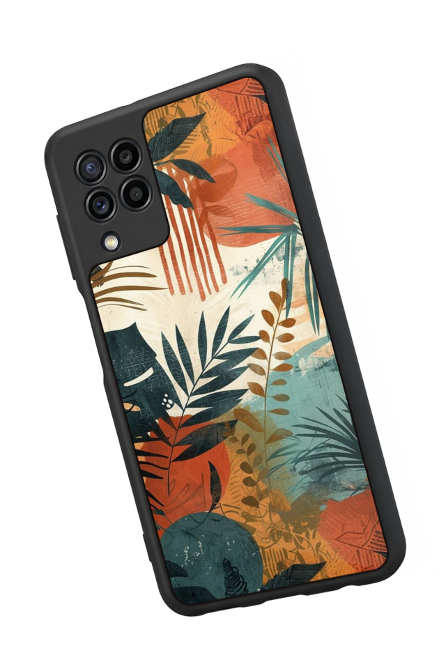 Samsung Galaxy M32 Uyumlu Botanik Tasarımlı Glossy Premium Kılıf
